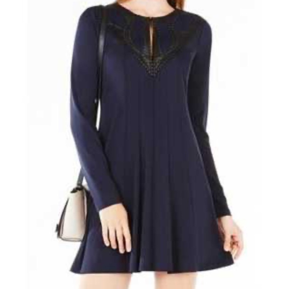 BCBGMaxAzria Navy Long Sleeve Dress